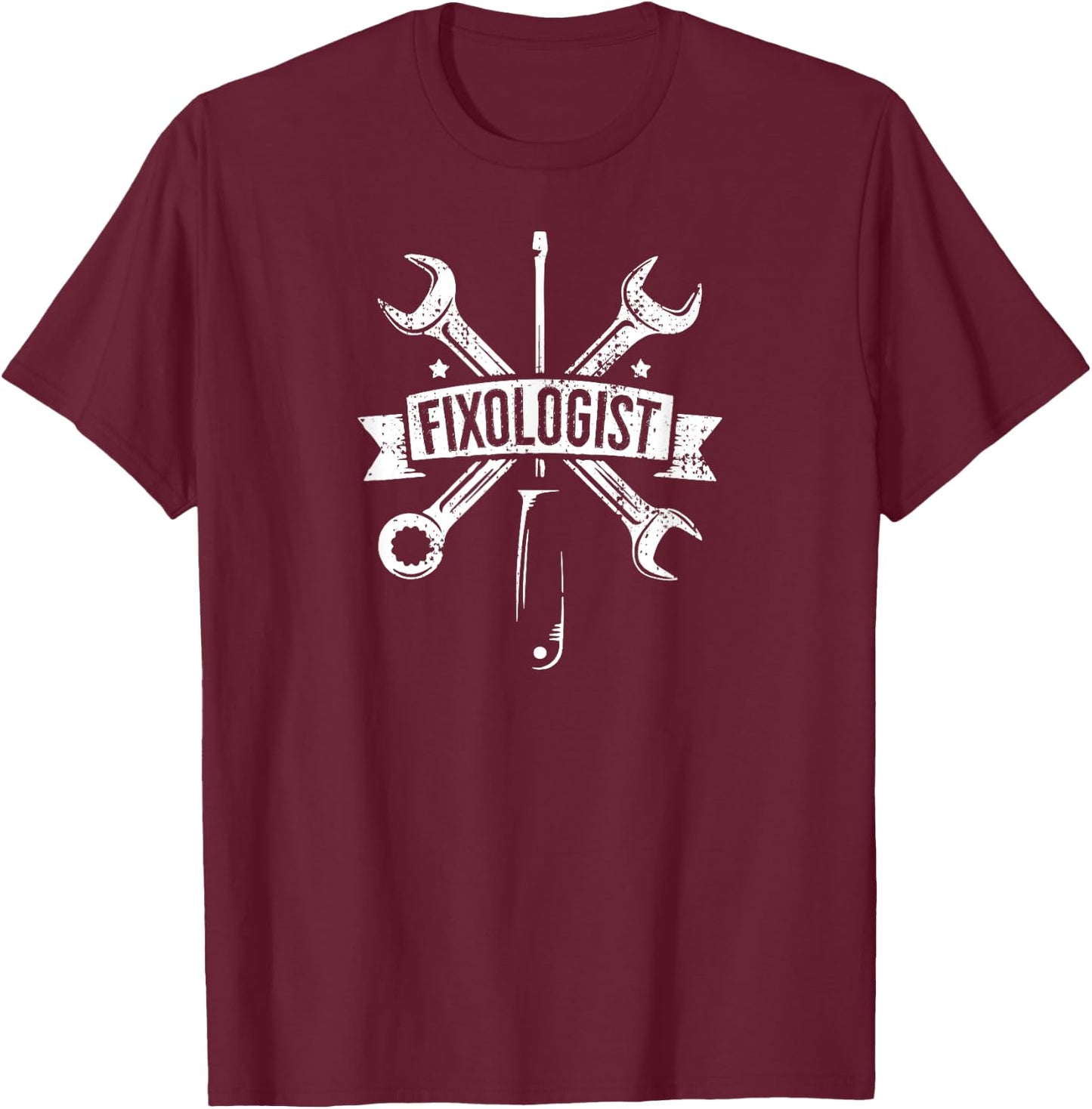 Fixologist | Funny Craftsmen Wrench Mr. Fix It Al! T-Shirt - T-Shirt | Maroon