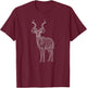 Line Art Kudu Antelope Kudus T-Shirt - T-Shirt | Maroon