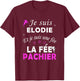 Elodie , Black, Female X-Small T-Shirt - T-Shirt | Maroon
