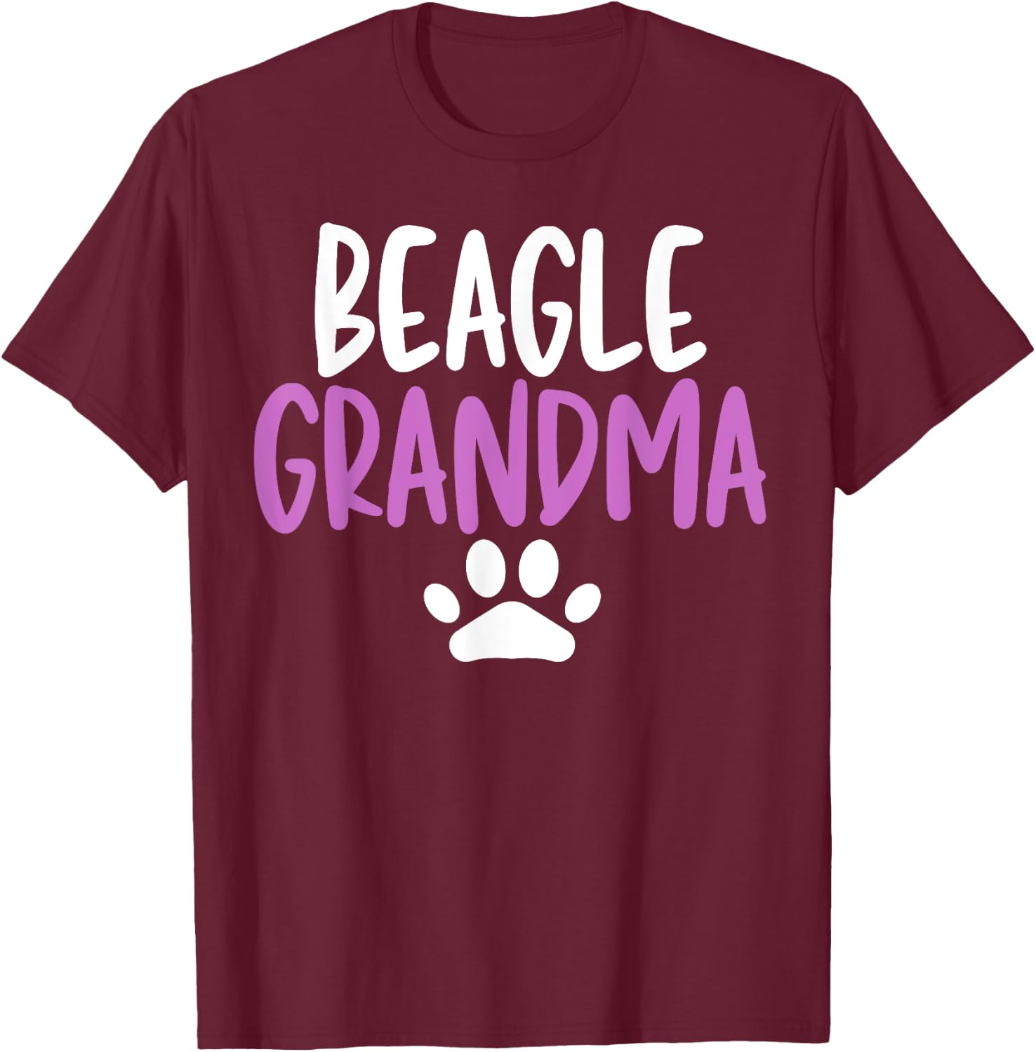 Beagle Grandma Funny for Grandmother Beagles Lovers T-Shirt - T-Shirt | Maroon