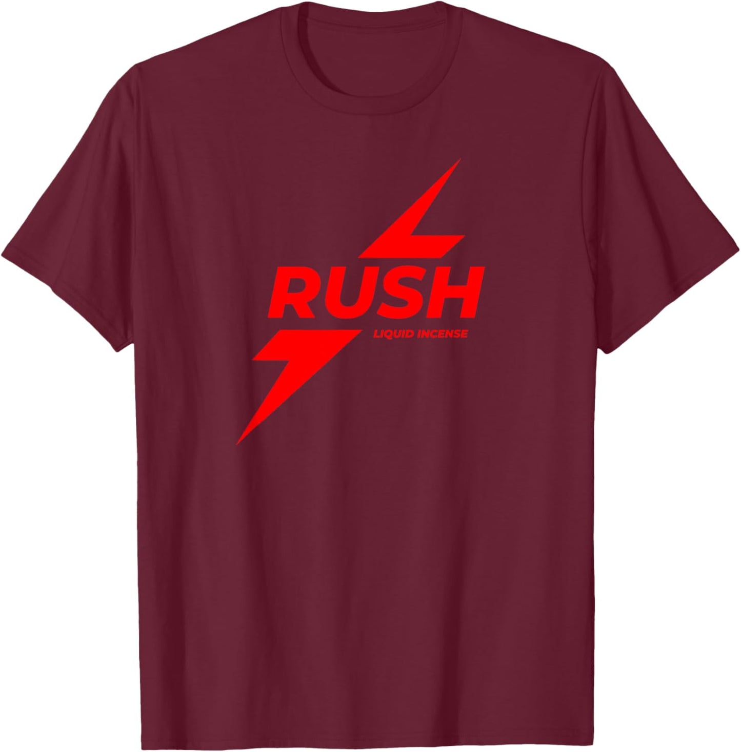 Rush Poppers Liquid Incense The Original Gay Bottom , Black, S T-Shirt - T-Shirt | Maroon