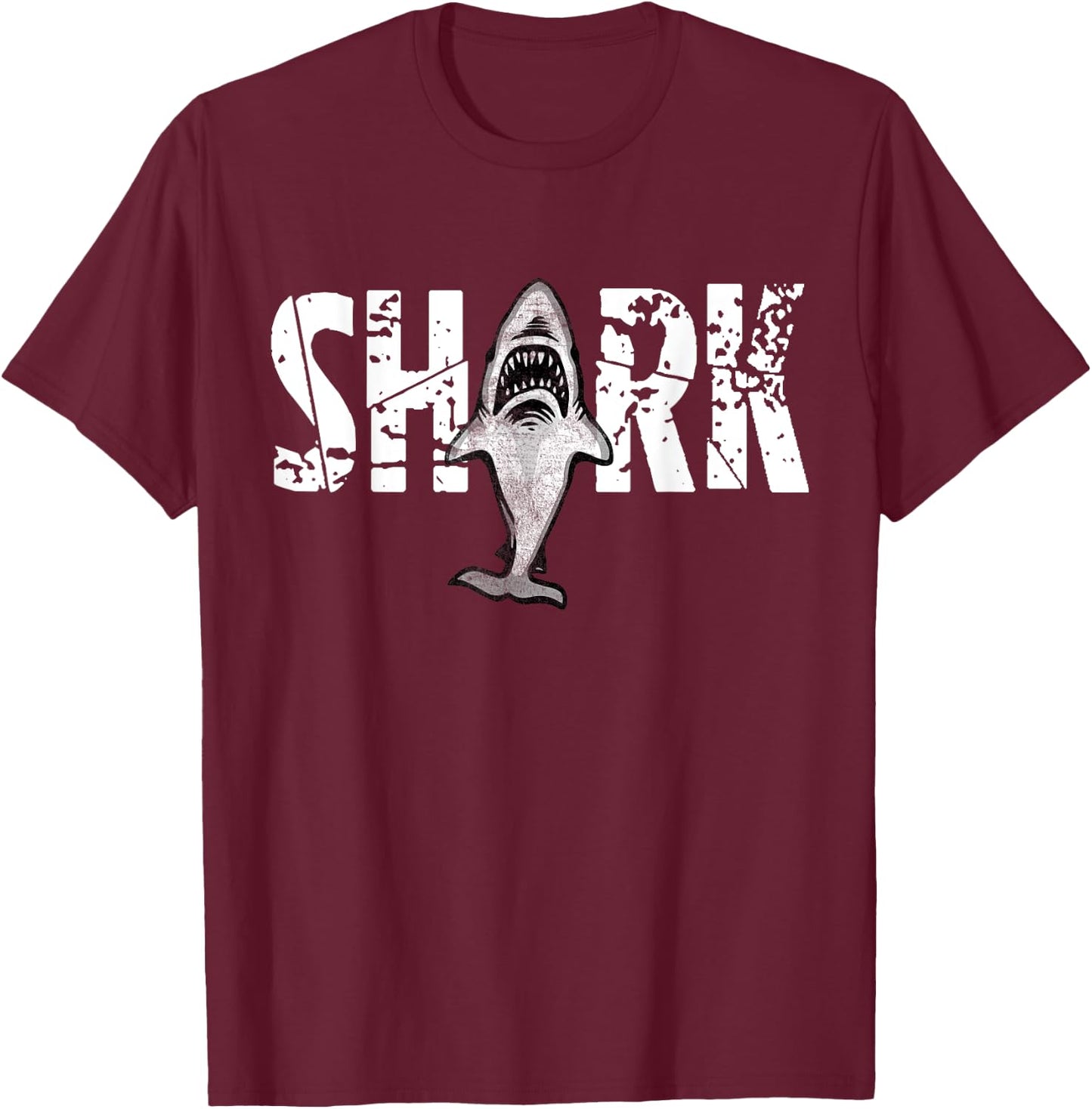 Great White Shark - Shark Lovers Shirt and Gift T-Shirt - T-Shirt | Maroon