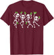 Non-hodgkin Lymphoma Awareness Skeleton Women Men Kids T-Shirt - T-Shirt | Maroon