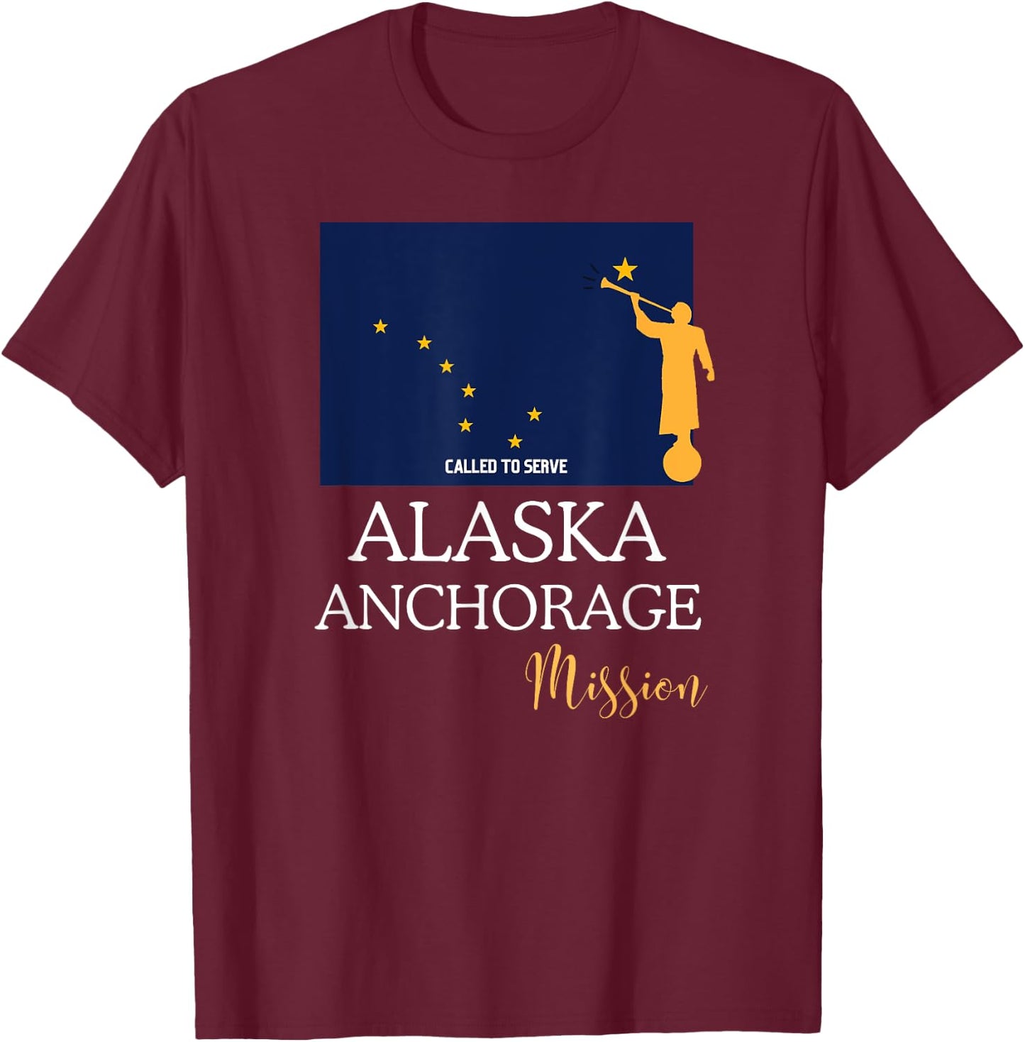 Alaska Anchorage Mormon LDS Mission Missionary T-Shirt - T-Shirt | Maroon