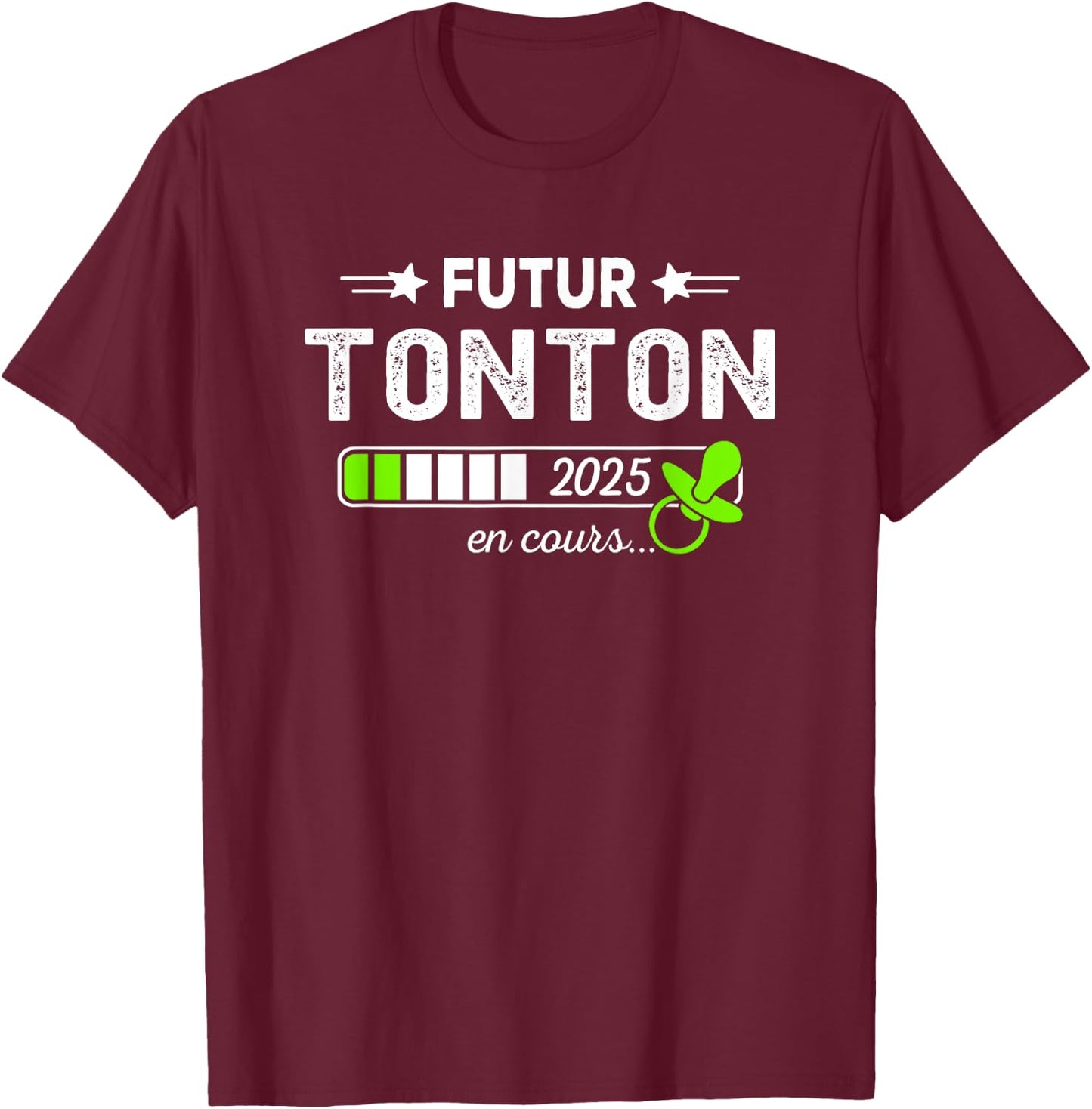 Coming Soon Uncle Going Pregnancy Announcement Future Tonton 2025 T-Shirt - T-Shirt | Maroon