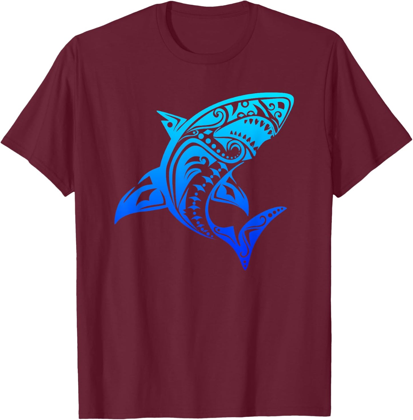 Shark Vintage Retro Throwback Vacation T-Shirt - T-Shirt | Maroon