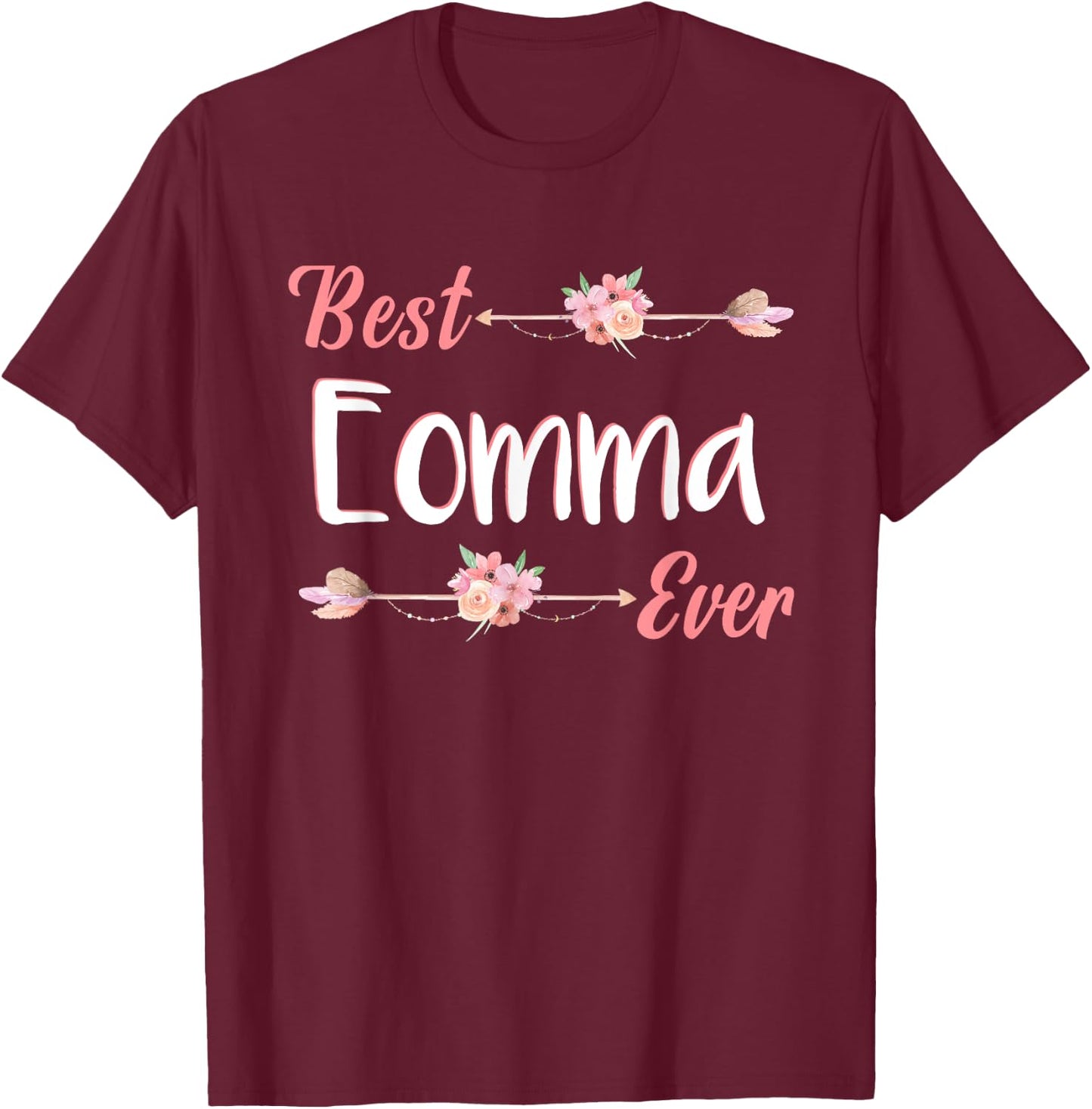 Best Eomma Ever Korean Mom Floral Mother's Day T-Shirt - T-Shirt | Maroon