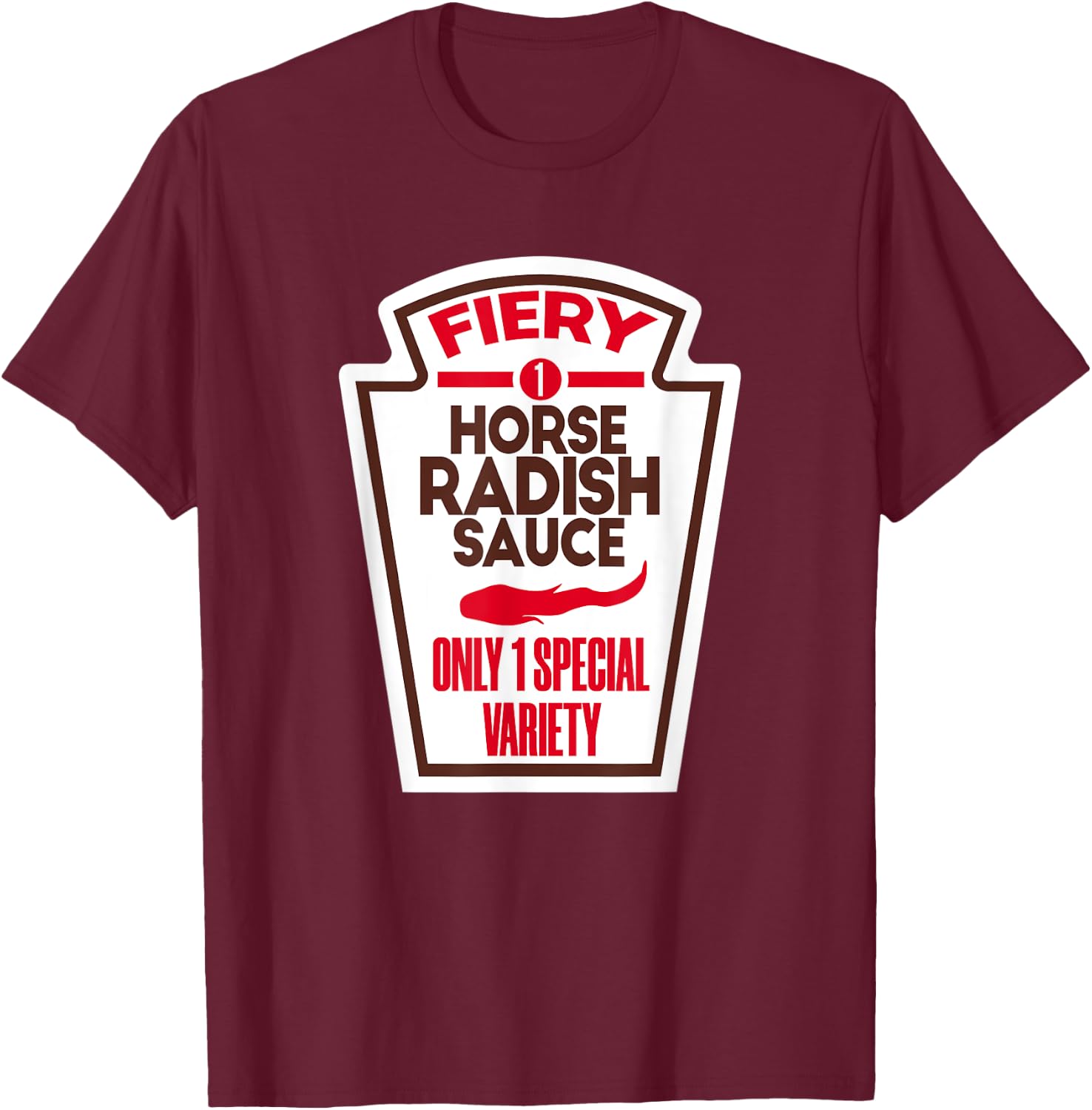 Funny Horseradish Sauce Halloween Costume Man Woman T-Shirt - T-Shirt | Maroon