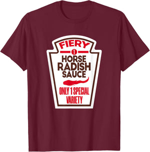 Funny Horseradish Sauce Halloween Costume Man Woman T-Shirt - T-Shirt | Maroon