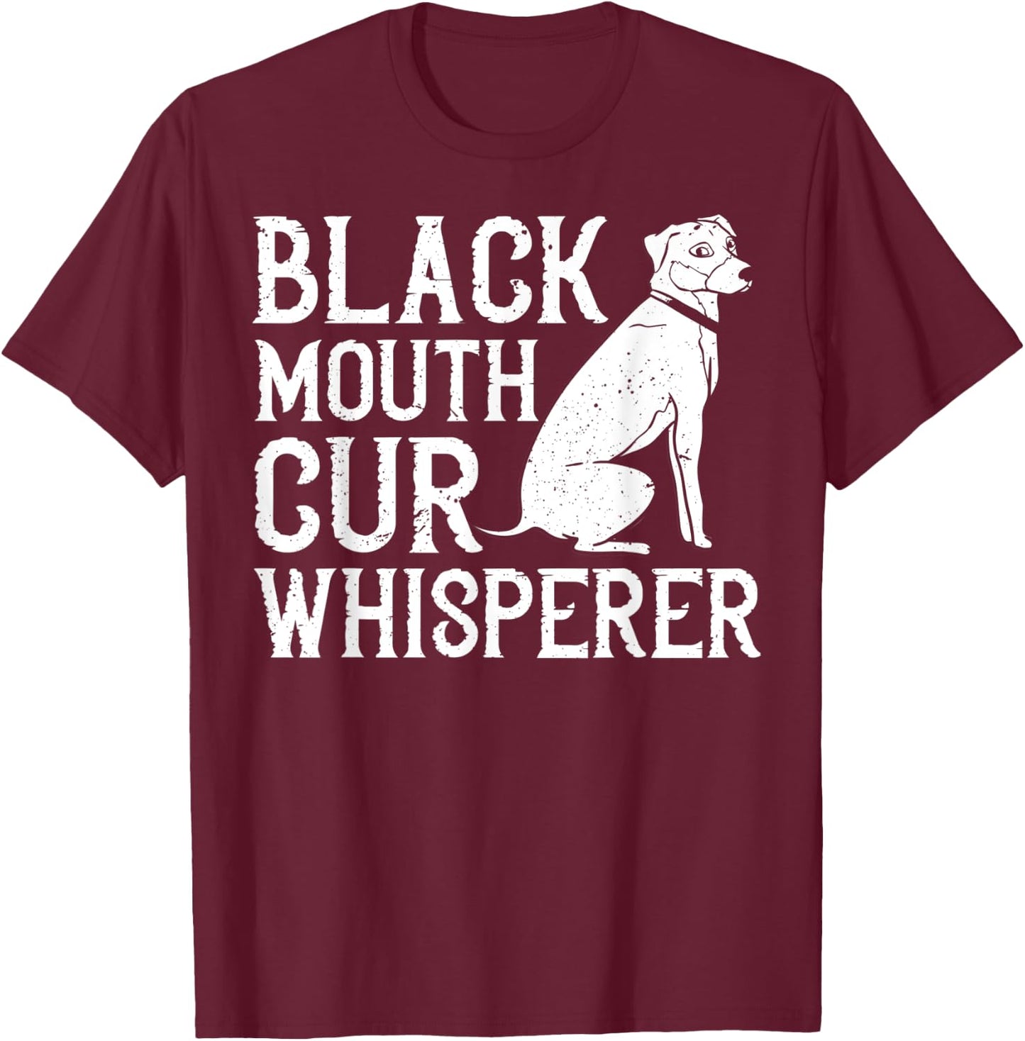 Black Mouth Cur Dog Puppies Owner Training T-Shirt - T-Shirt | Maroon