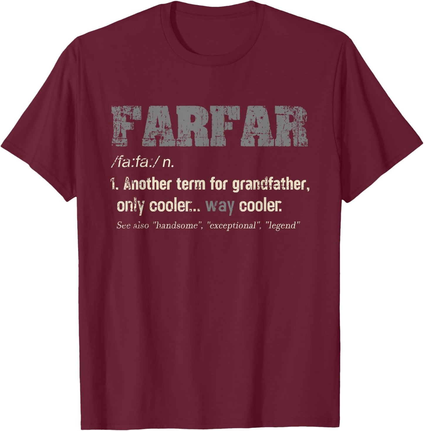 Swedish Farfar Funny Definition Grandpa Gift T-Shirt - T-Shirt | Maroon