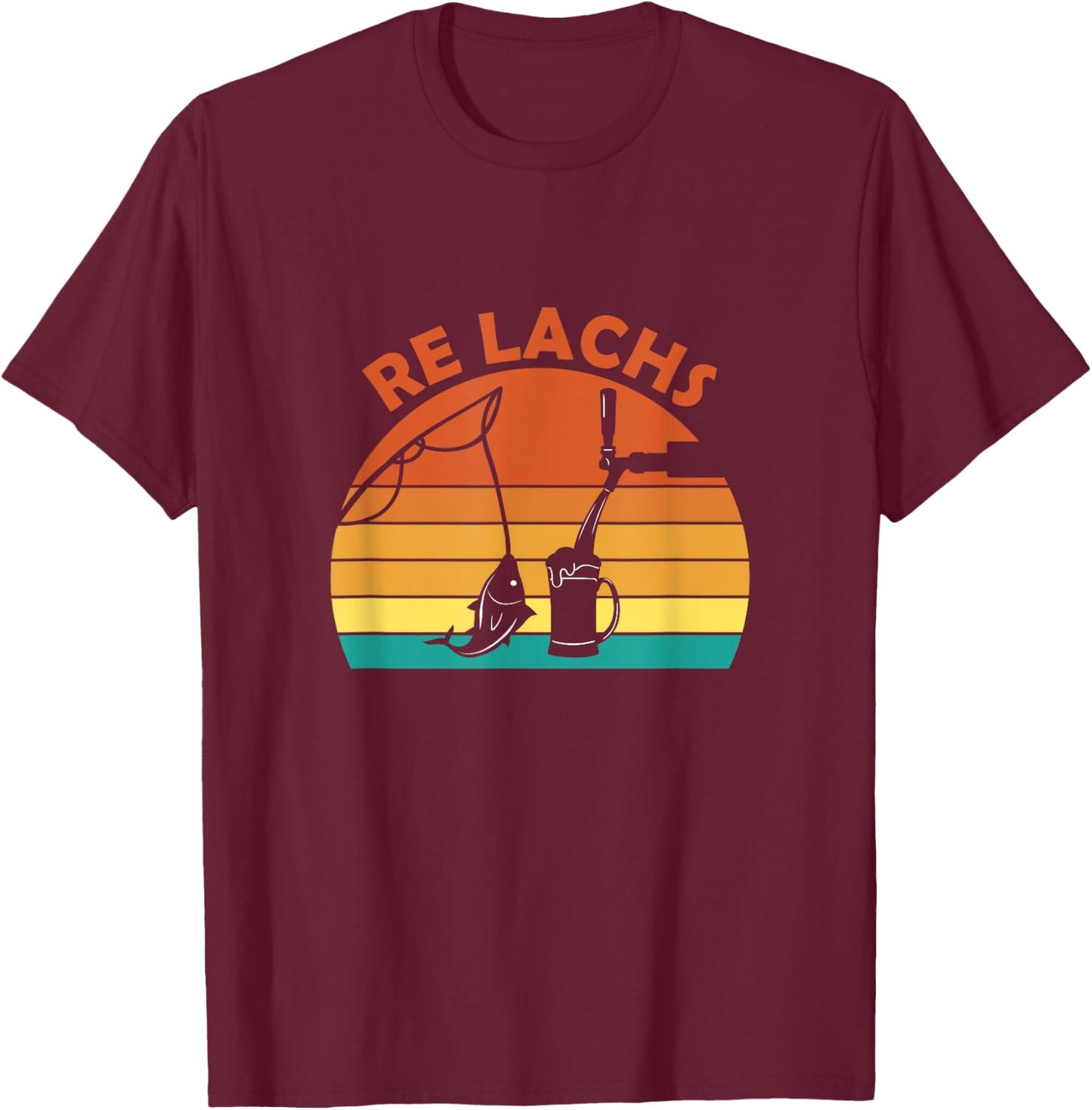 Re Salmon Funny Fisherman Saying for Hobby Fishermen and Angler , black T-Shirt - T-Shirt | Maroon