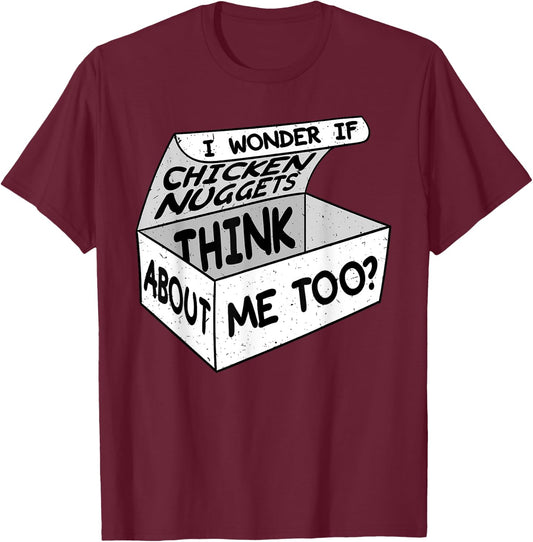 Chicken Nugget Nuggies Fans Nug Eaters Fast Food Lovers T-Shirt - T-Shirt | Maroon