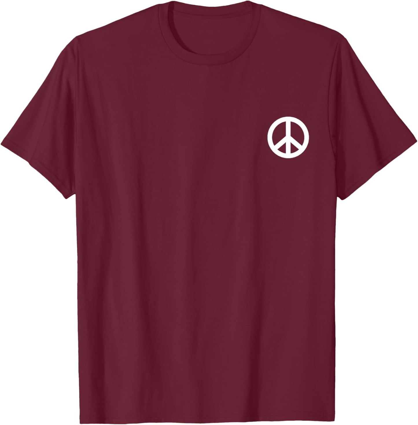 Hippie Peace Sign Costume Cool Men Women Symbol Hippy T-Shirt - T-Shirt | Maroon