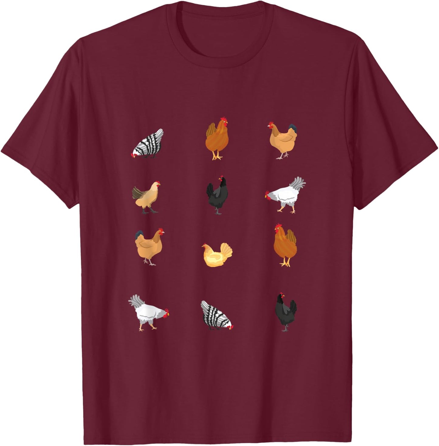 Chicken Lovers Henhouse Farm Chicken Coop T-Shirt - T-Shirt | Maroon