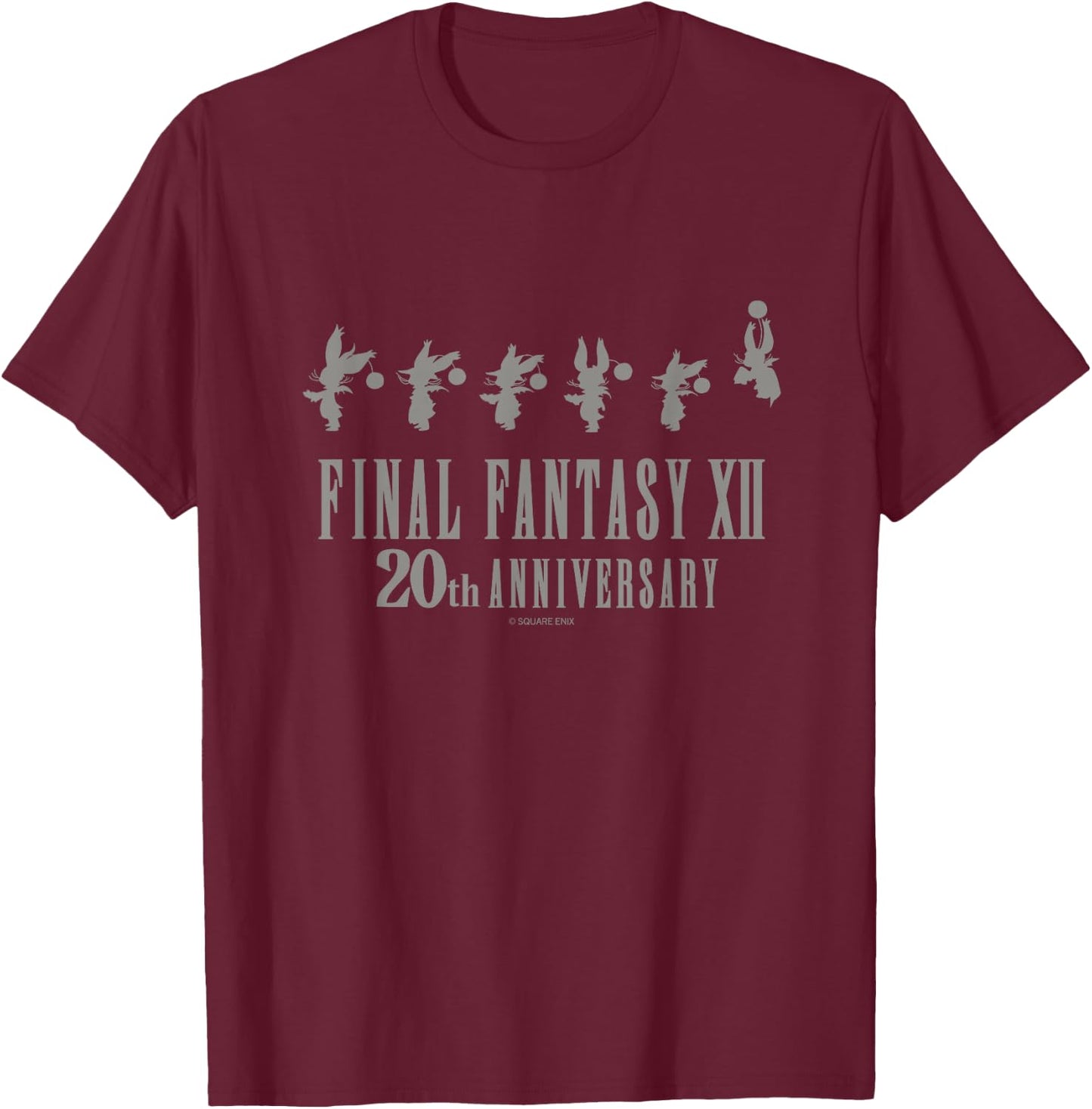 FINAL Fantasy Annivasary Collection FFXII Moogles T-Shirt - T-Shirt | Maroon