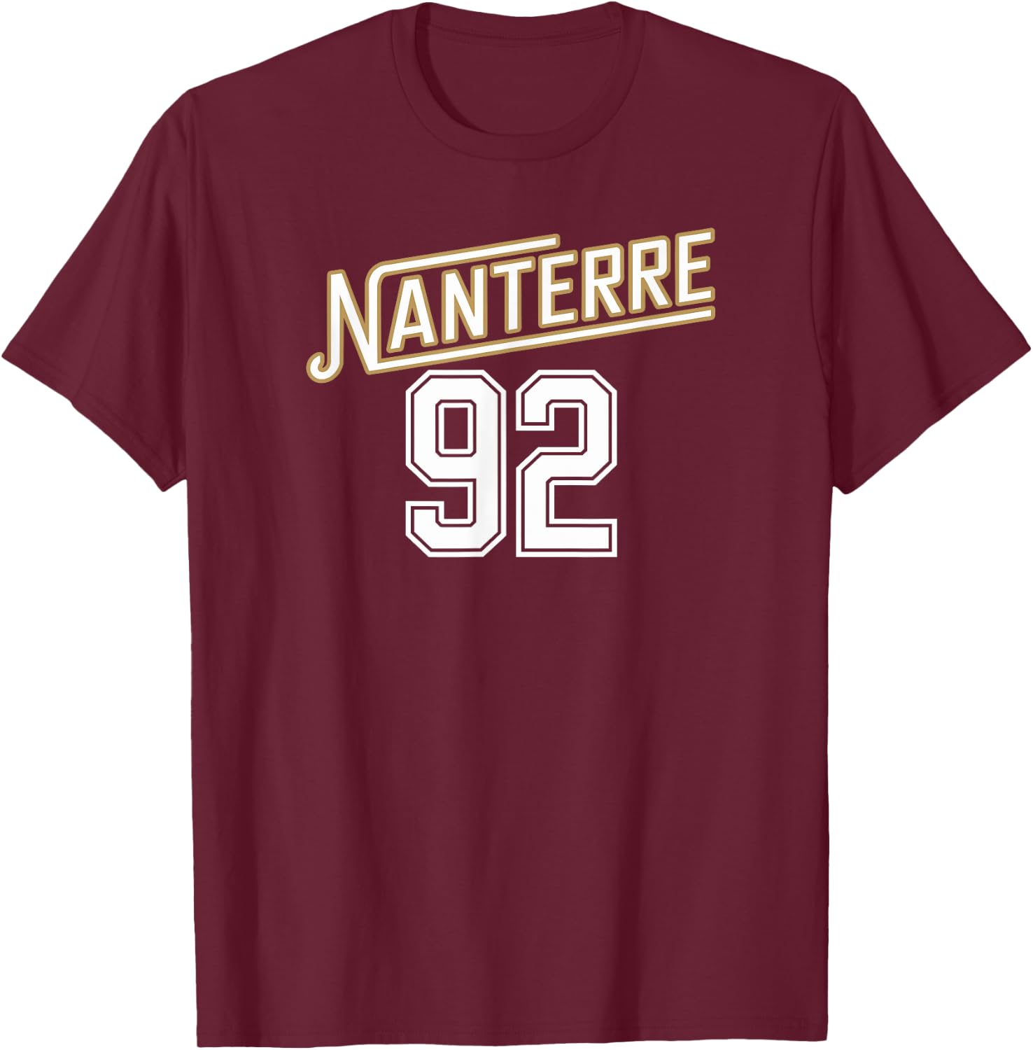 Nanterre 92 , Black, S T-Shirt - T-Shirt | Maroon