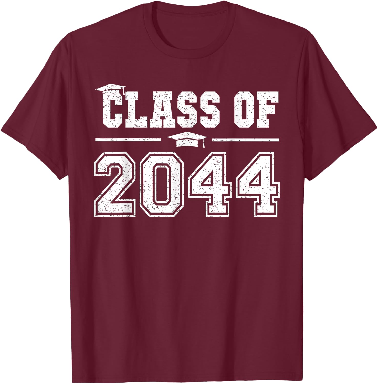Class of 2044 Grow With Me Graduation First Day of School T-Shirt - T-Shirt | Maroon