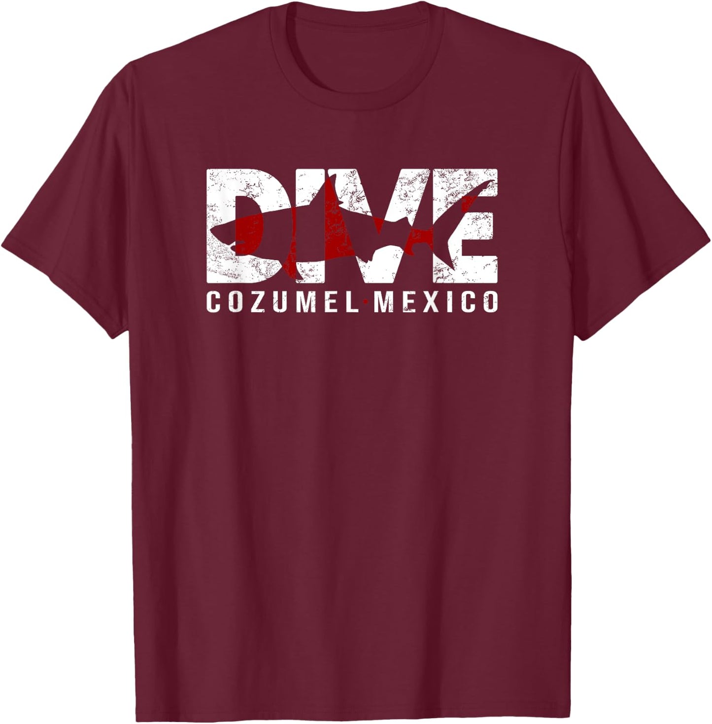 DIVE Cozumel Mexico SCUBA DIVING Diver T-Shirt - T-Shirt | Maroon