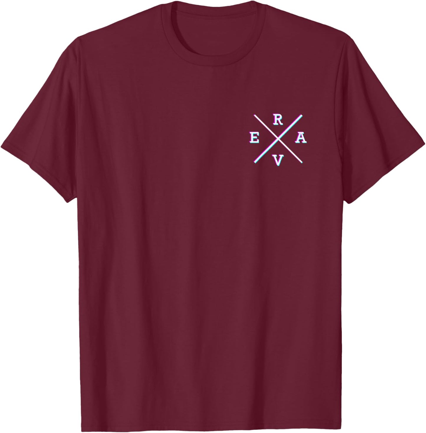 Raver Spruch Rave Hemdtasche Brusttasche Techno Musik T-Shirt - T-Shirt | Maroon