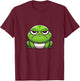 Toad Green Grunt Cartoon , Black, S T-Shirt - T-Shirt | Maroon