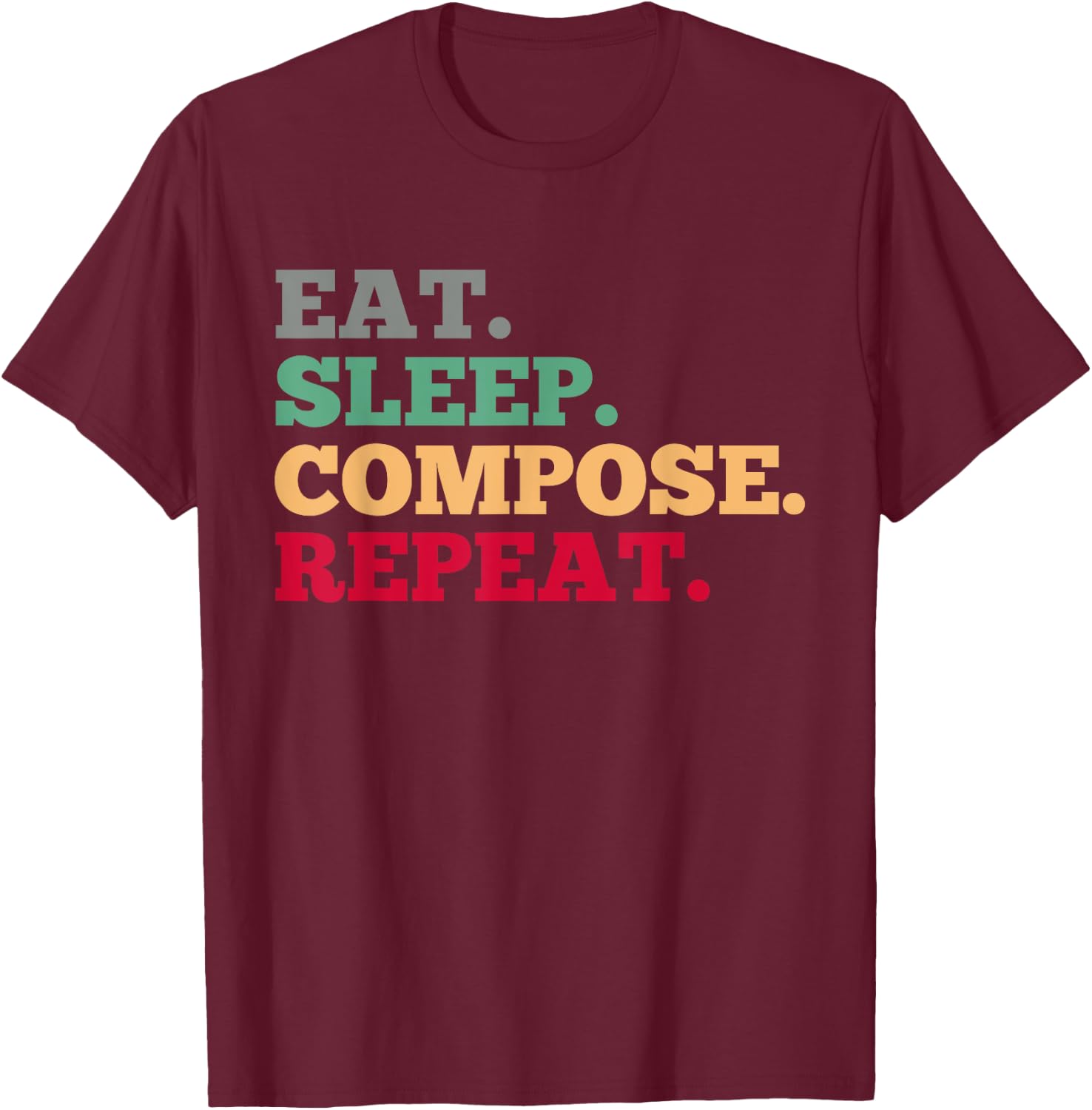 Vintage Music Composition Composers Songwriters T-Shirt - T-Shirt | Maroon