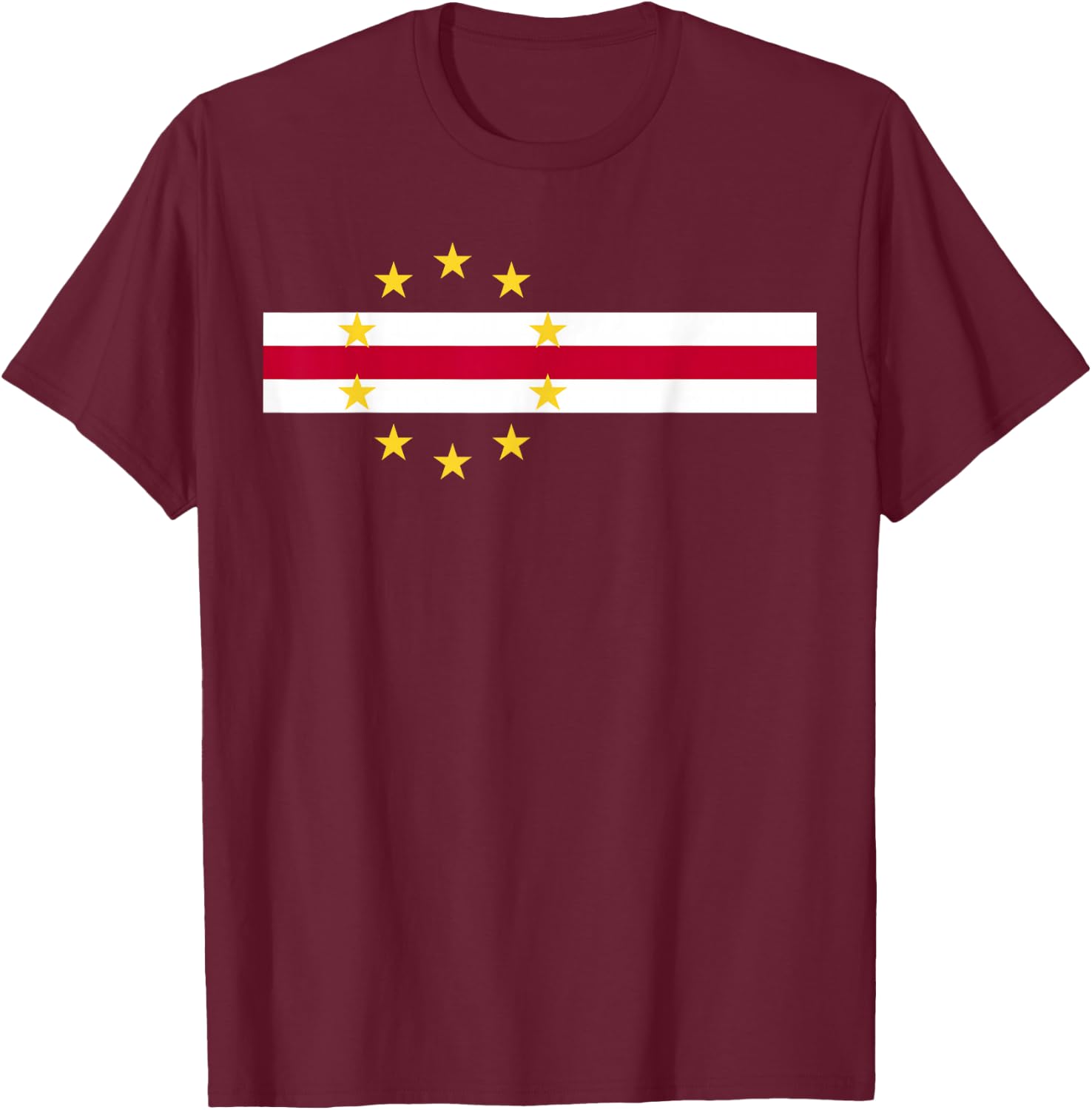 Cape Verde Flag West Africa Flag Patriotic Kids T-Shirt - T-Shirt | Maroon
