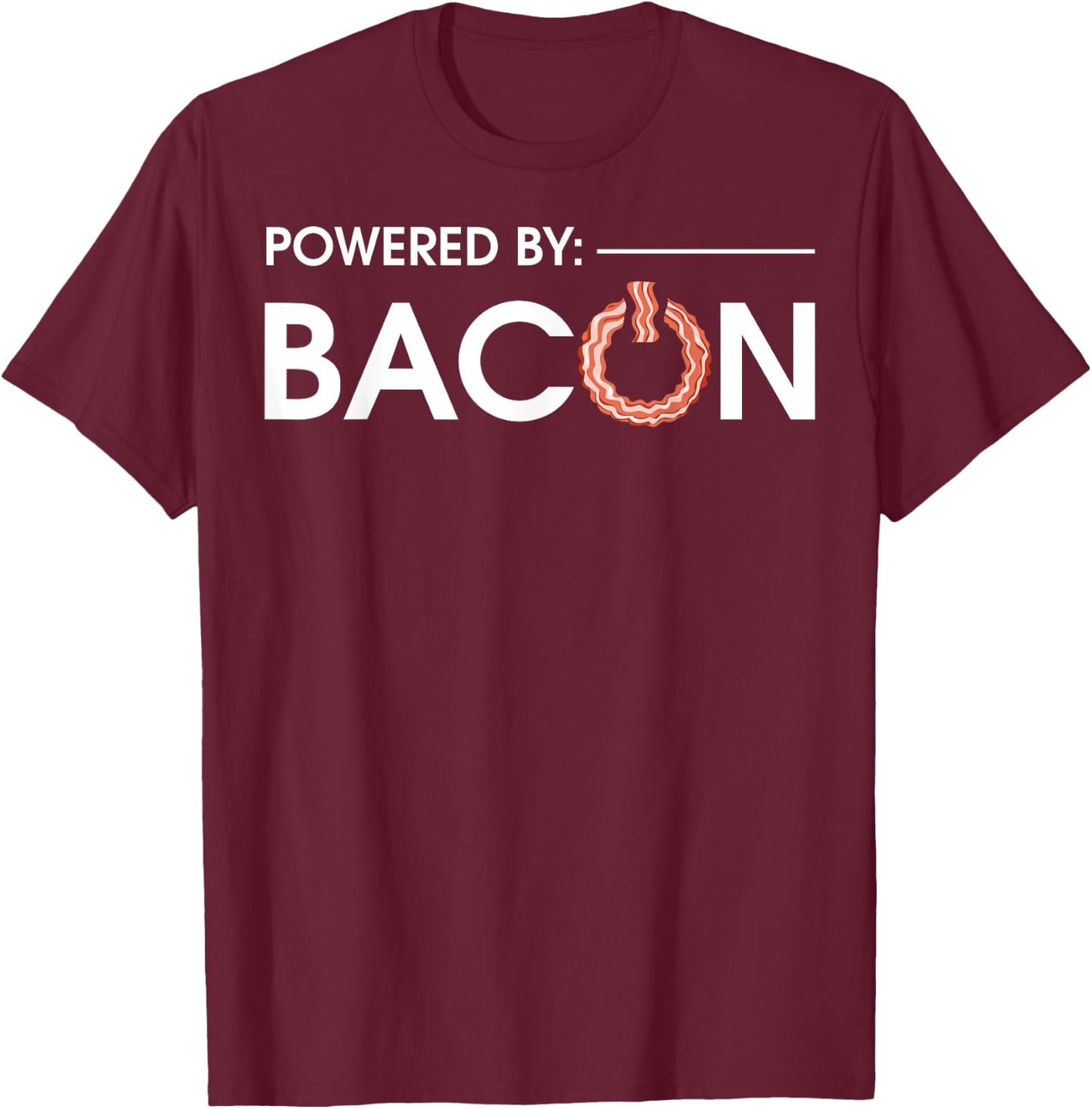 Funny Bacon Design Women Pork Food Bacon Lover T-Shirt - T-Shirt | Maroon