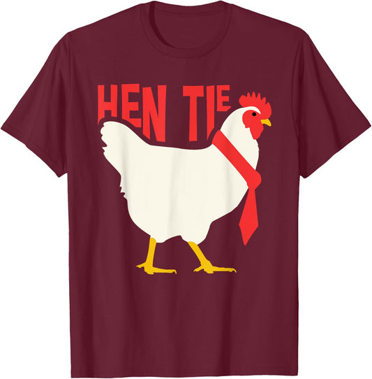 Funny Hen Tie Gift Women Chicken Japanese Anime T-Shirt - T-Shirt | Maroon