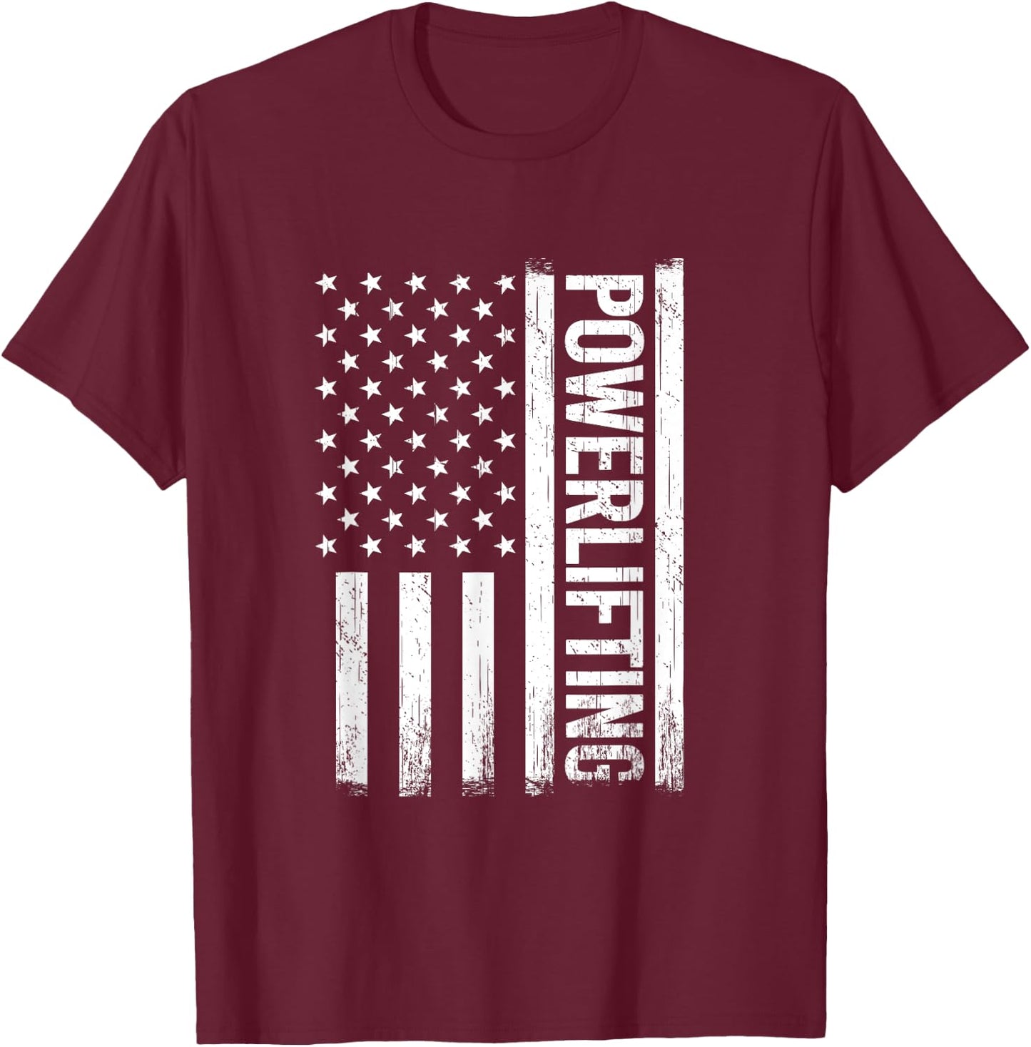 USA gym powerlifter powerlifting weightlifting T-Shirt - T-Shirt | Maroon