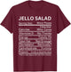Thanksgiving Christmas Jello Salad Nutrition Food Fact T-Shirt - T-Shirt | Maroon
