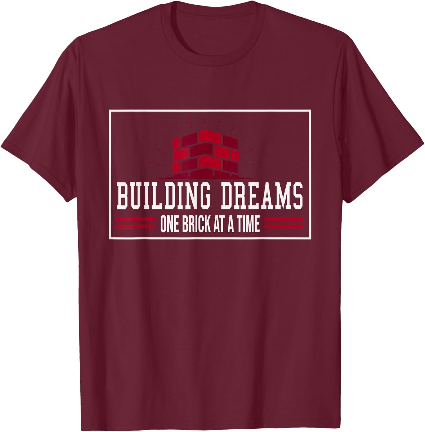 Mason Bricklayer Carpenter T-Shirt - T-Shirt | Maroon