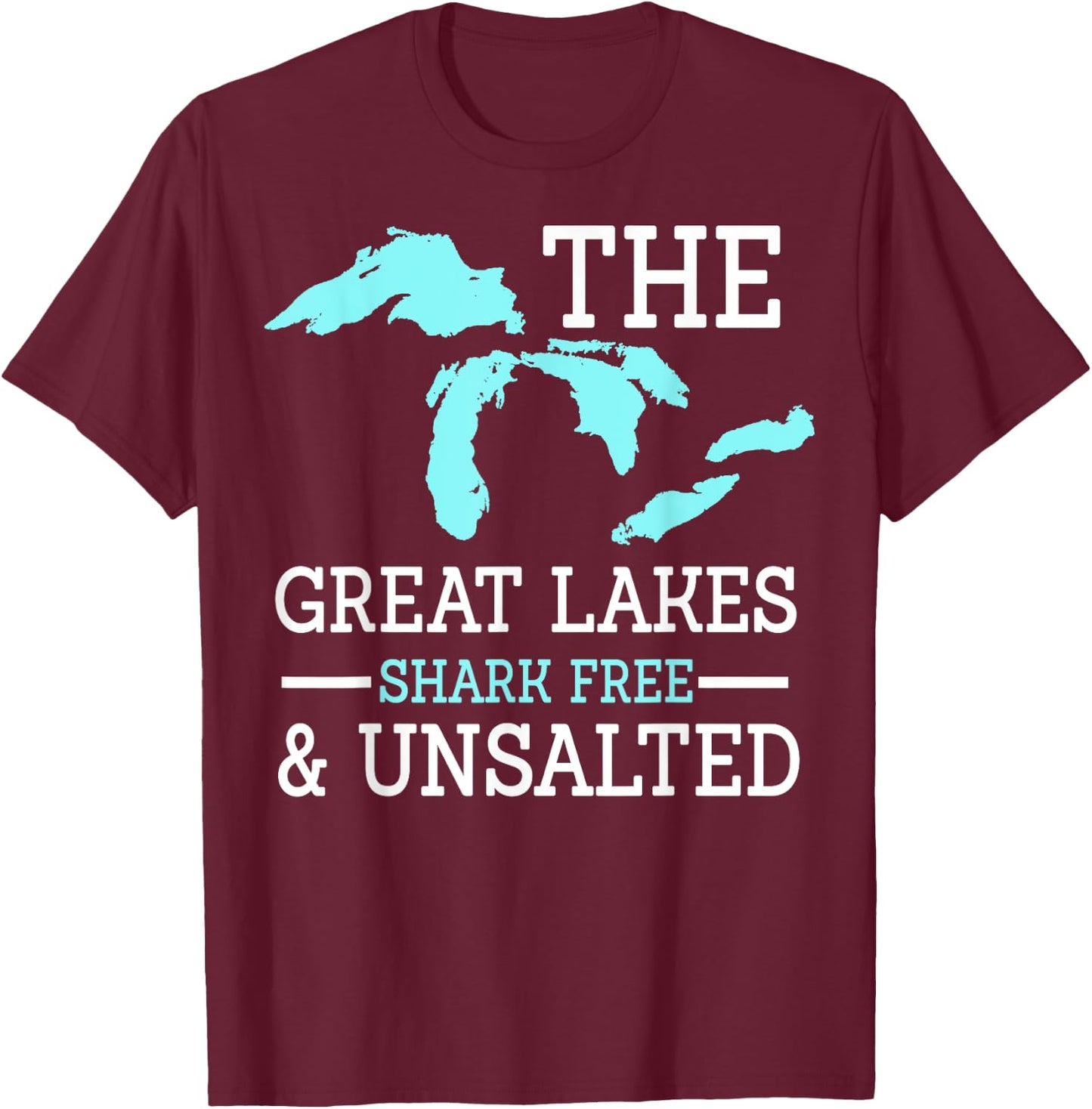 The Great Lakes Shark Free Unsalted T-Shirt - T-Shirt | Maroon