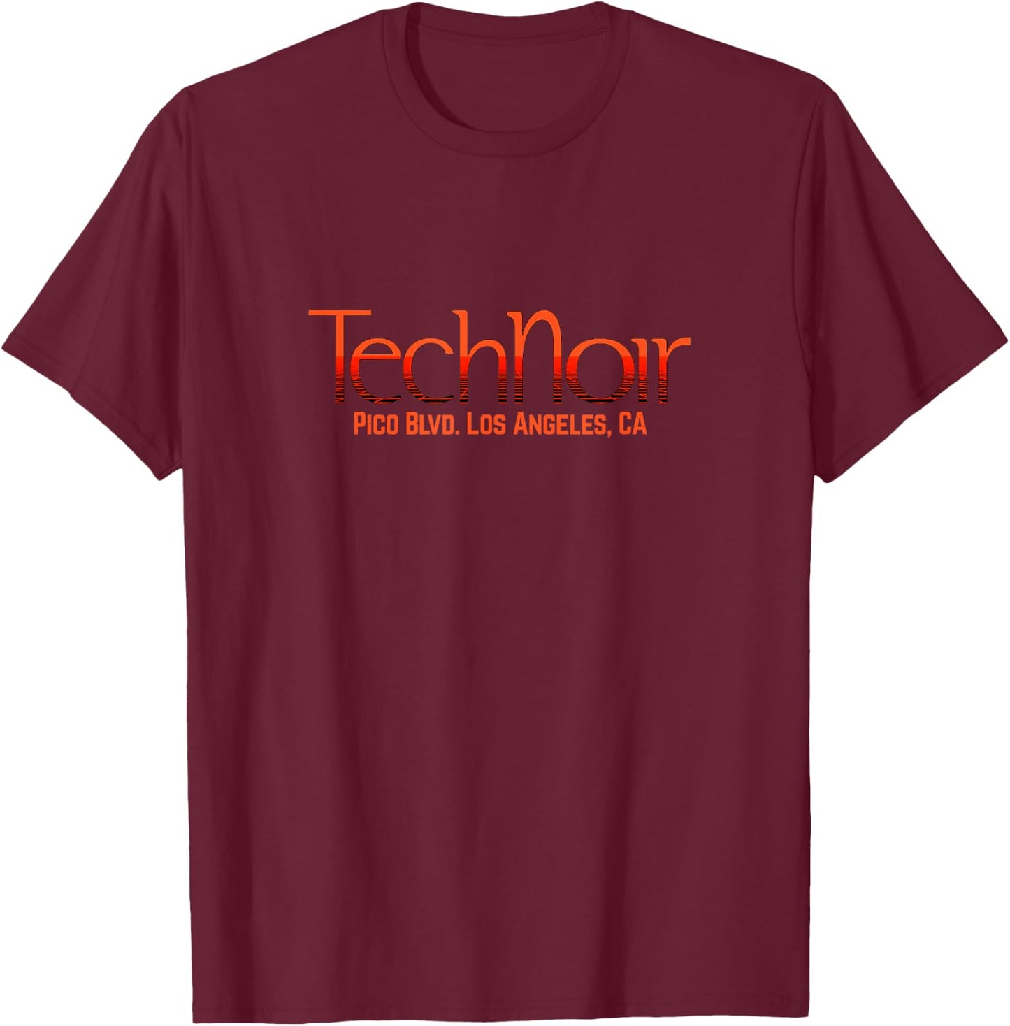 Tech Noir Classic 80's Movie T-Shirt - T-Shirt | Maroon
