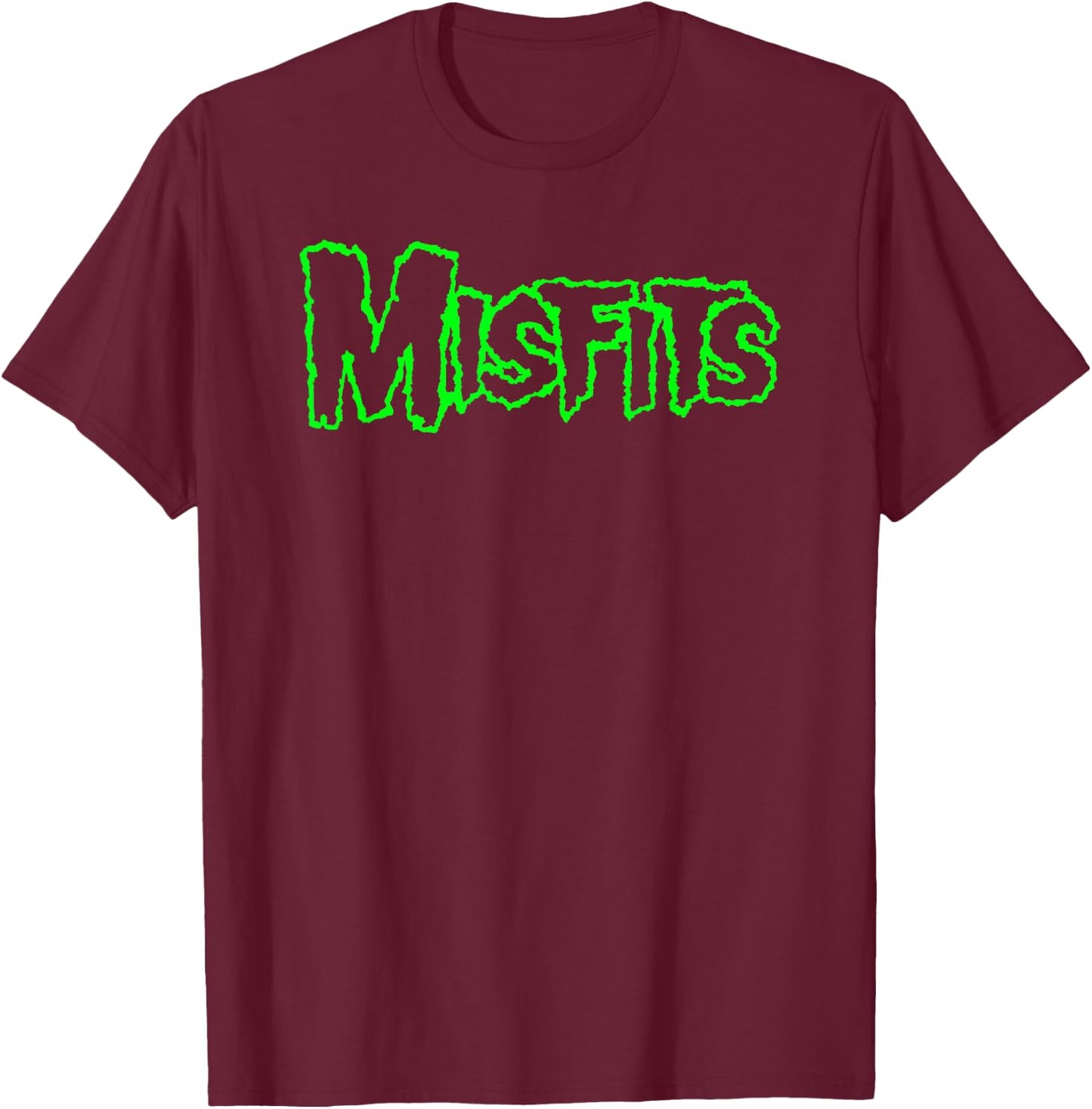 Misfits Green Logo , black T-Shirt - T-Shirt | Maroon