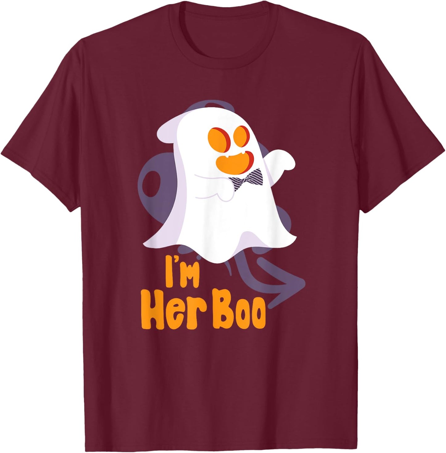 I'm Her Boo Halloween Ghost Matching Couple Cute T-Shirt - T-Shirt | Maroon