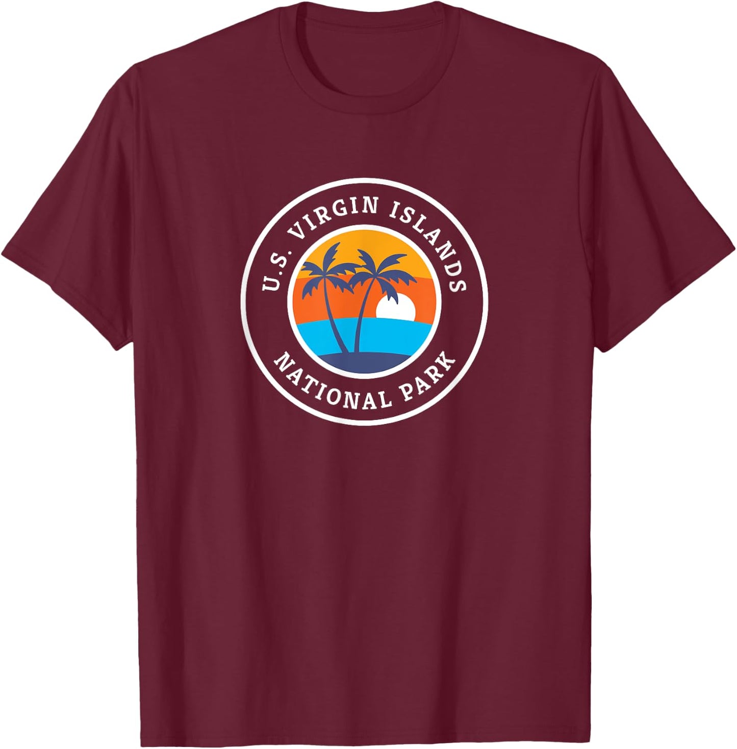 Virgin Islands National Park Retro T Shirt, National Park Gi T-Shirt - T-Shirt | Maroon