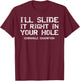 Funny I'll Slide it Right in Your Hole Cornhole Champion T-Shirt - T-Shirt | Maroon