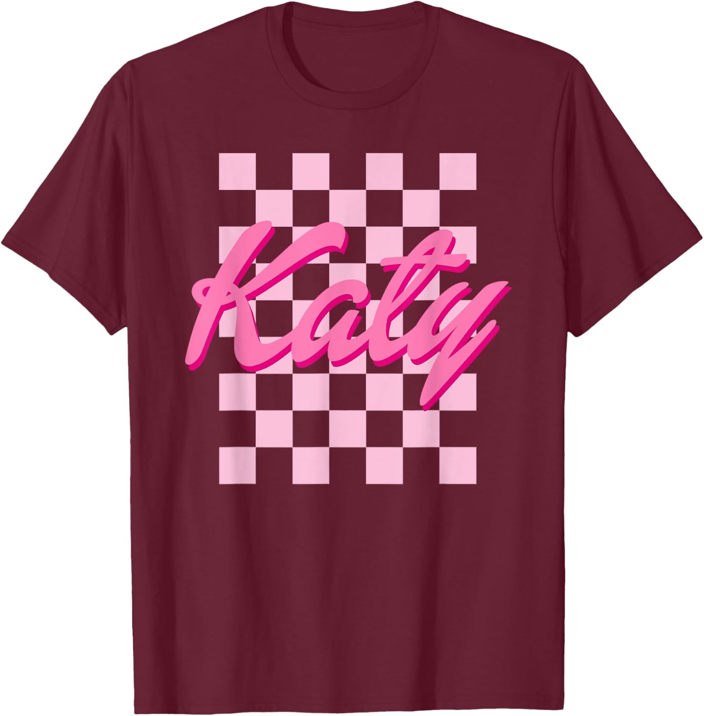 Katy First Name-d Boy Girl Baby Birth-day T-Shirt - T-Shirt | Maroon
