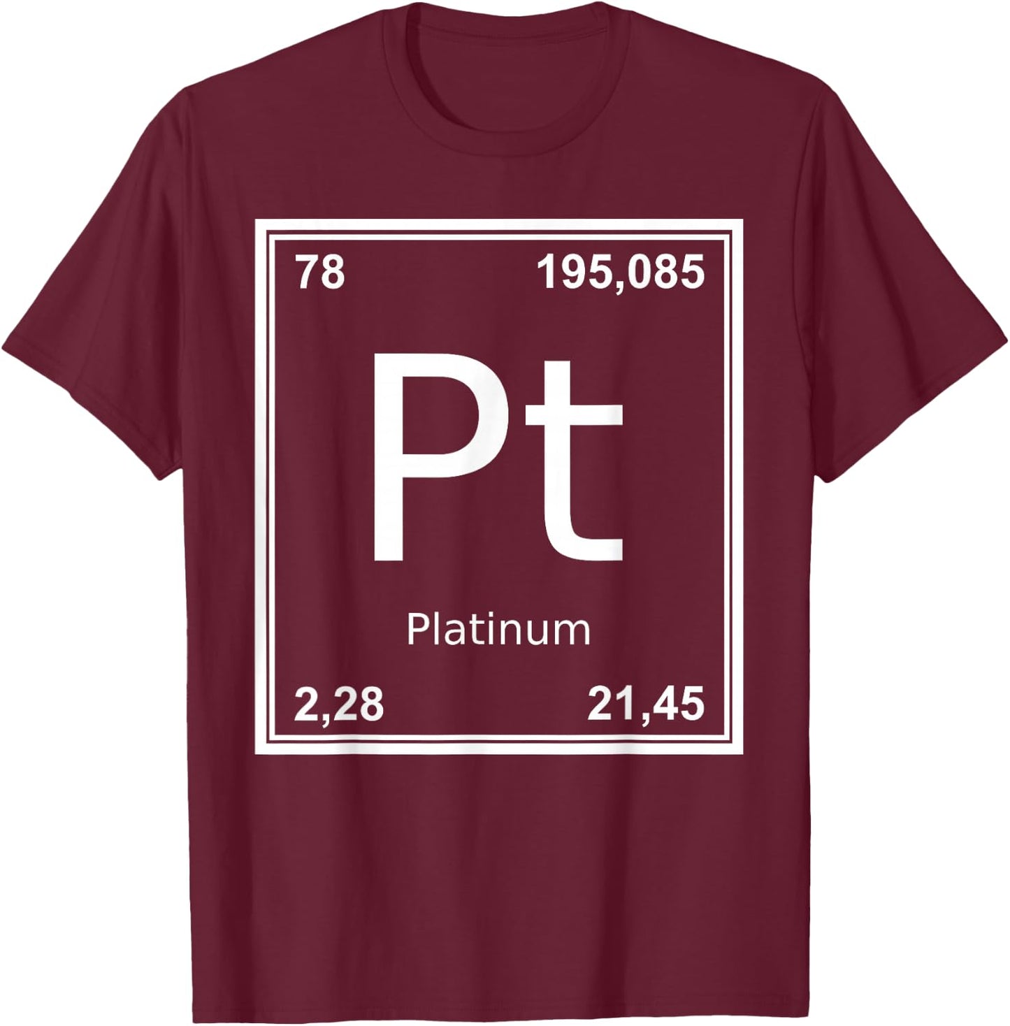Platinum Symbol Costume T-Shirt - T-Shirt | Maroon