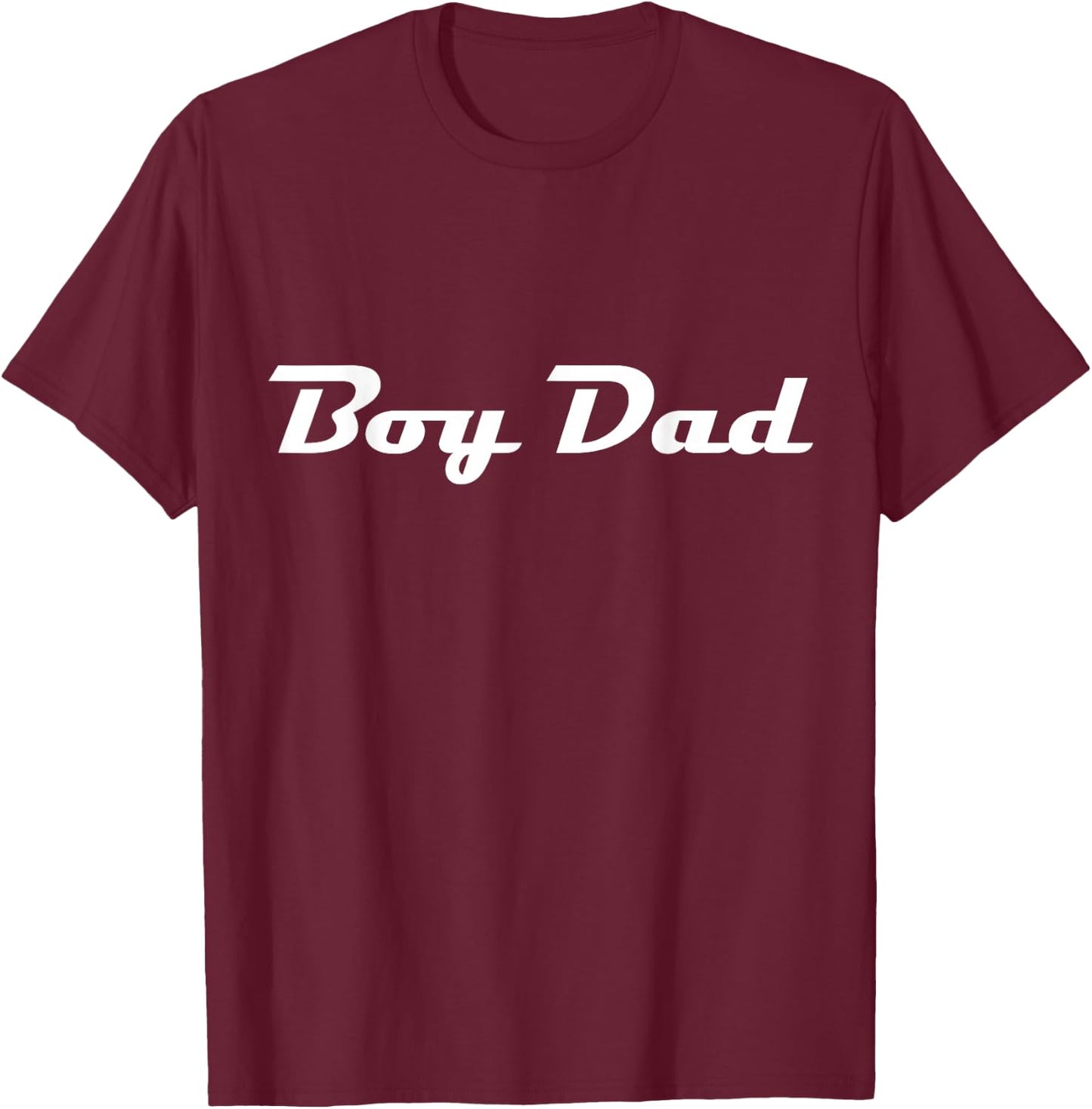 Boy Dad Classic Retro Lettering Father's Day Papa T-Shirt - T-Shirt | Maroon