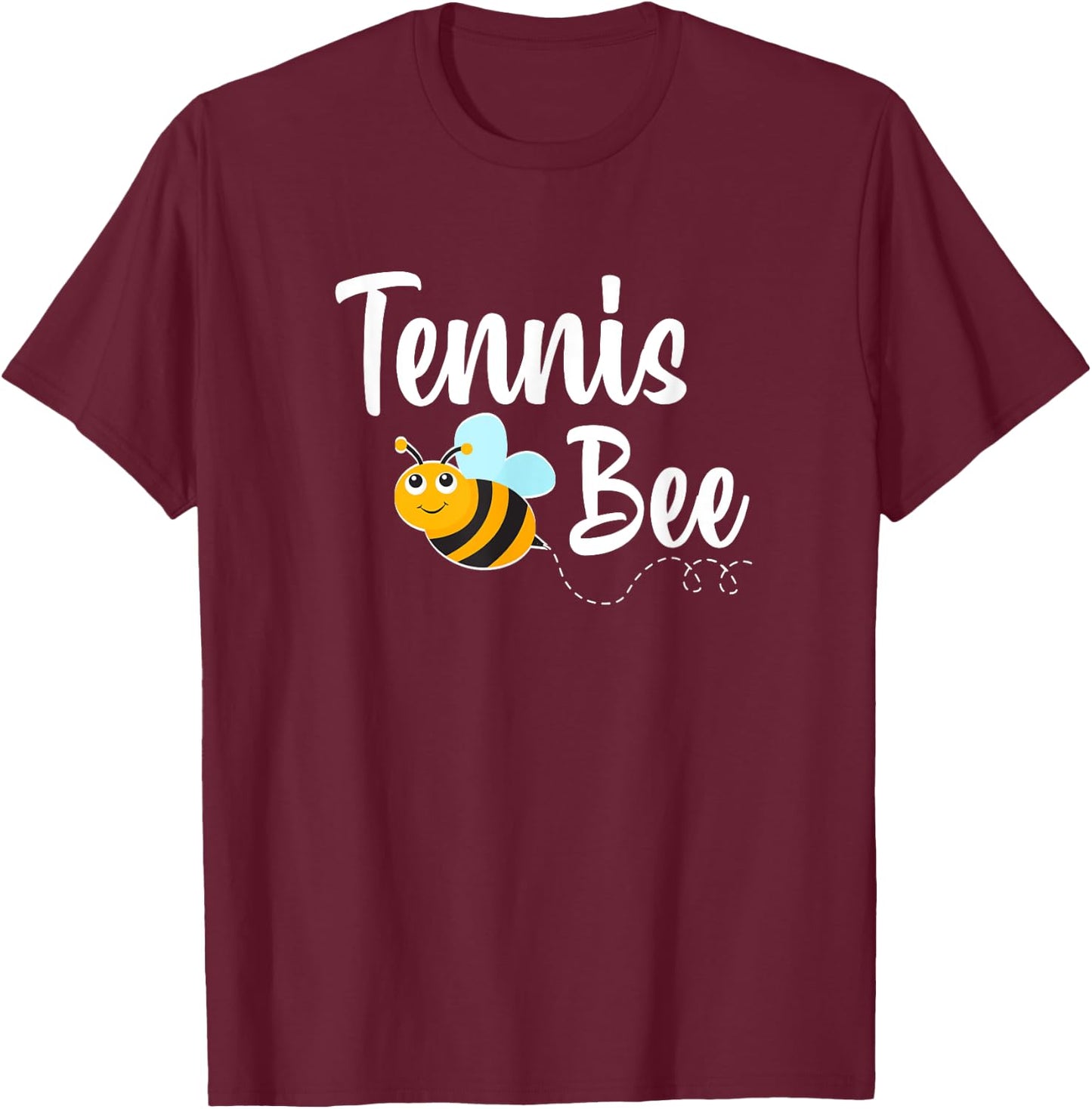 Tennis Bee Tennis Player Funny Bumblebee T-Shirt - T-Shirt | Maroon