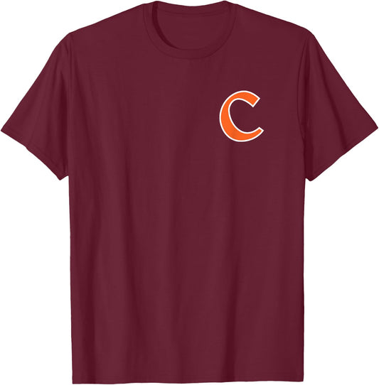 Clemson Tigers Front/Back Classic Logo Officially Licensed T-Shirt - T-Shirt | Maroon