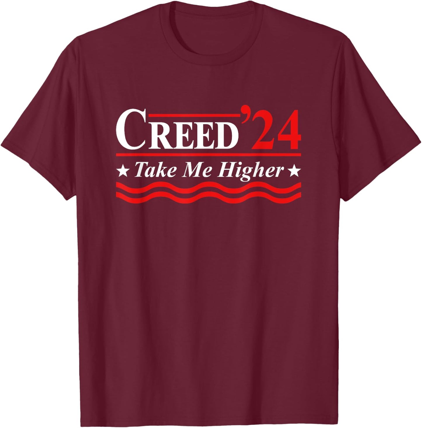 Creed '24 Take Me Higher Creed 2024 Take Me Higher Us Flag T-Shirt - T-Shirt | Maroon