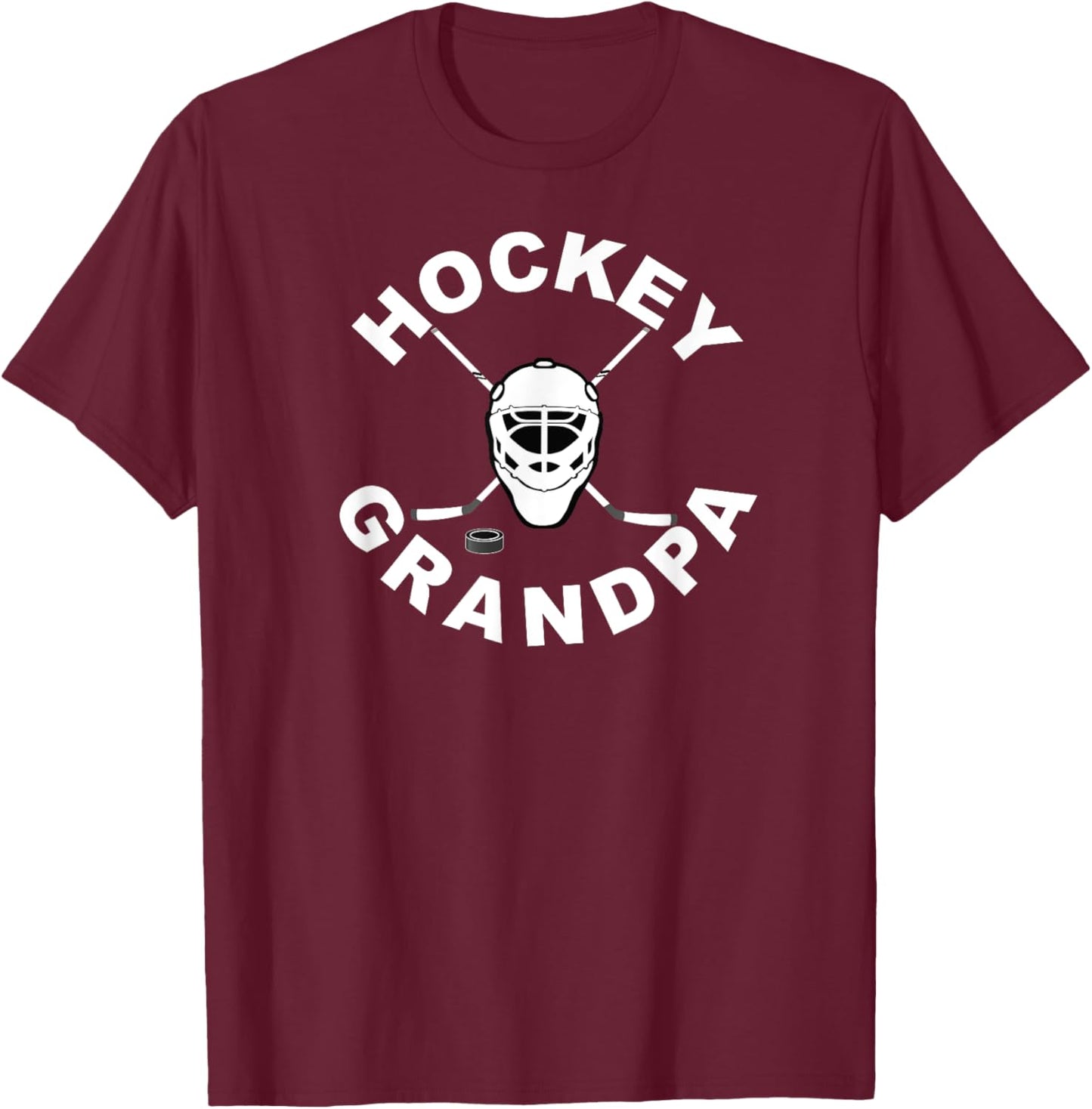 Hockey Grandpa Shirt - Hockey for Grandfathers Gift T-Shirt - T-Shirt | Maroon
