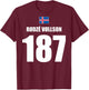 Rodze Vollson 187 Sauftrikot Island Name Fußball Partyurlaub T-Shirt - T-Shirt | Maroon