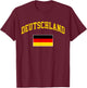Deutschland German Flag Retro Vintage Classic Graphic T-Shirt - T-Shirt | Maroon