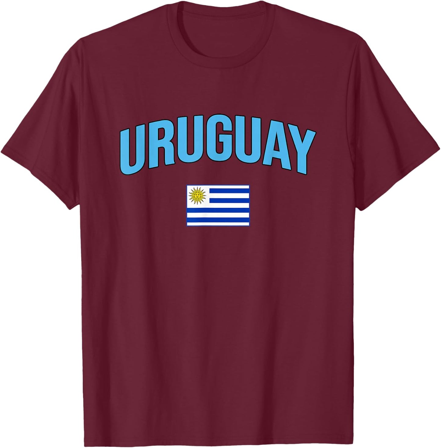 Uruguay - Flag of Uruguay - Throwback Design T-Shirt - T-Shirt | Maroon