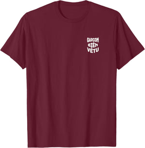 Let's Ruck & Roll - L'Allure Rugby Qui a du Panache , Black T-Shirt - T-Shirt | Maroon