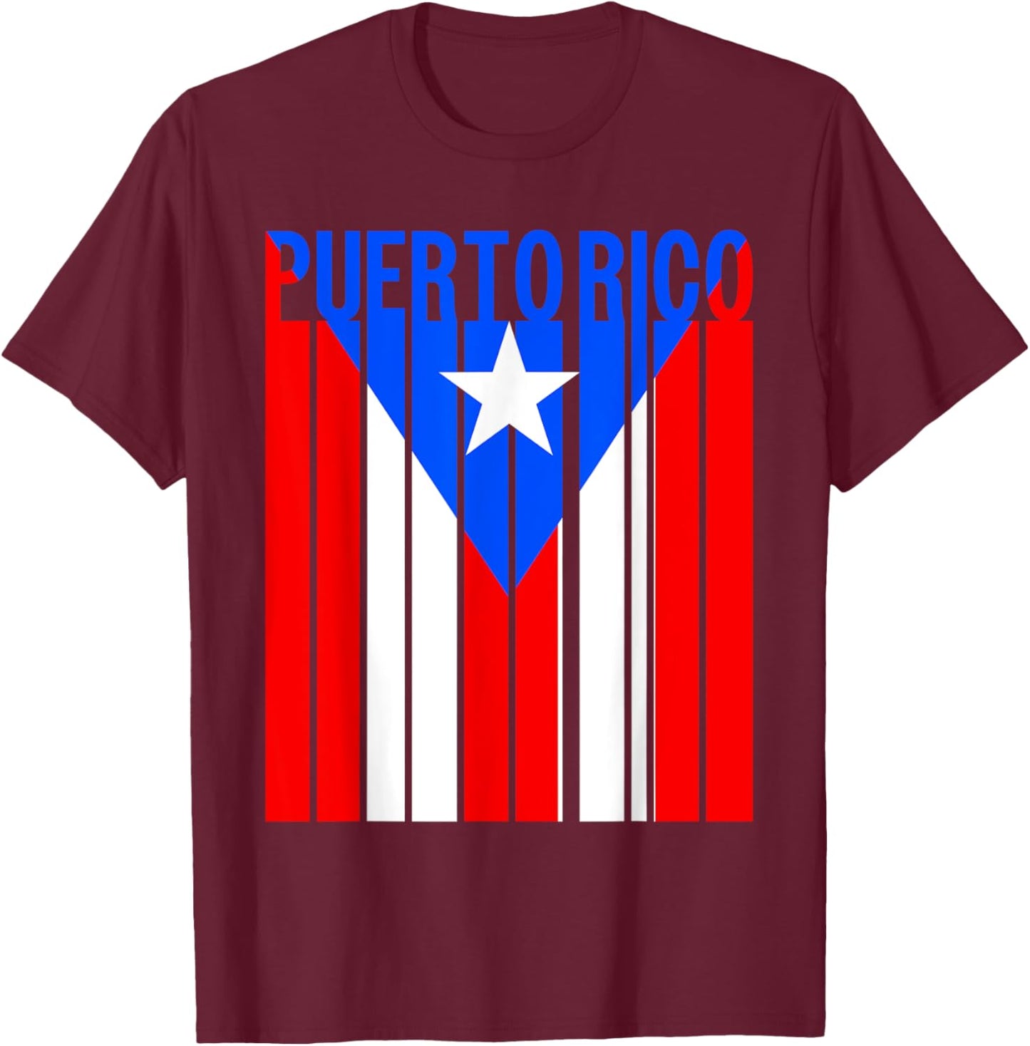 Puerto Rico Flag T-Shirt - T-Shirt | Maroon